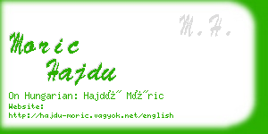 moric hajdu business card